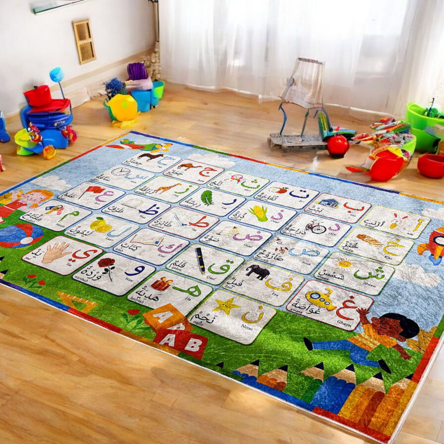 Tapis Chambre D’enfants avec des Motifs Éducatifs – بساط غرف الأطفال التعليمية